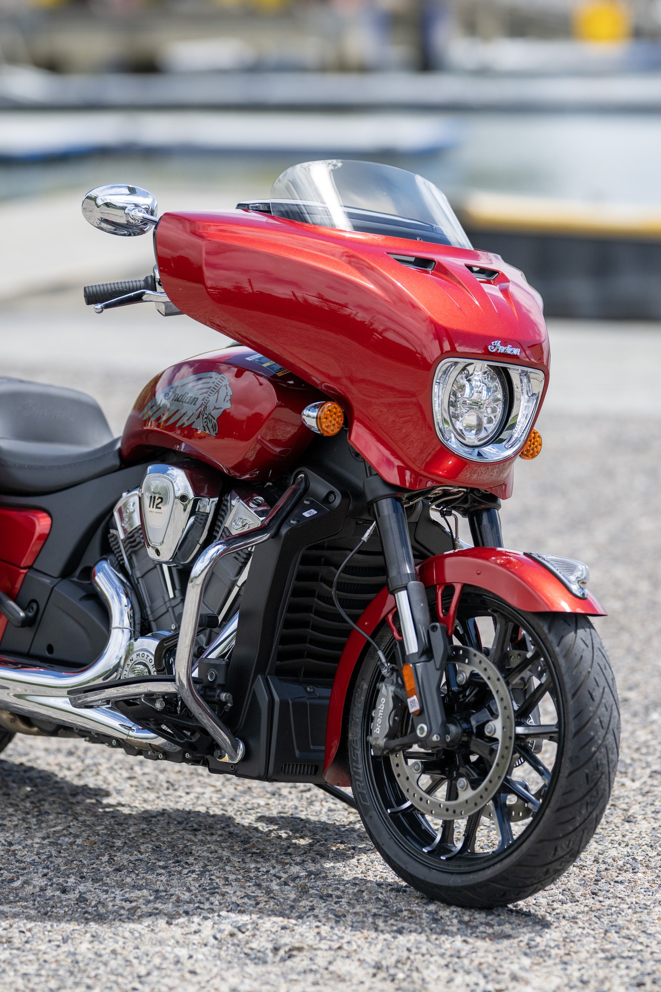 LED lighting and a substantial front end give the Chieftain real road presence.