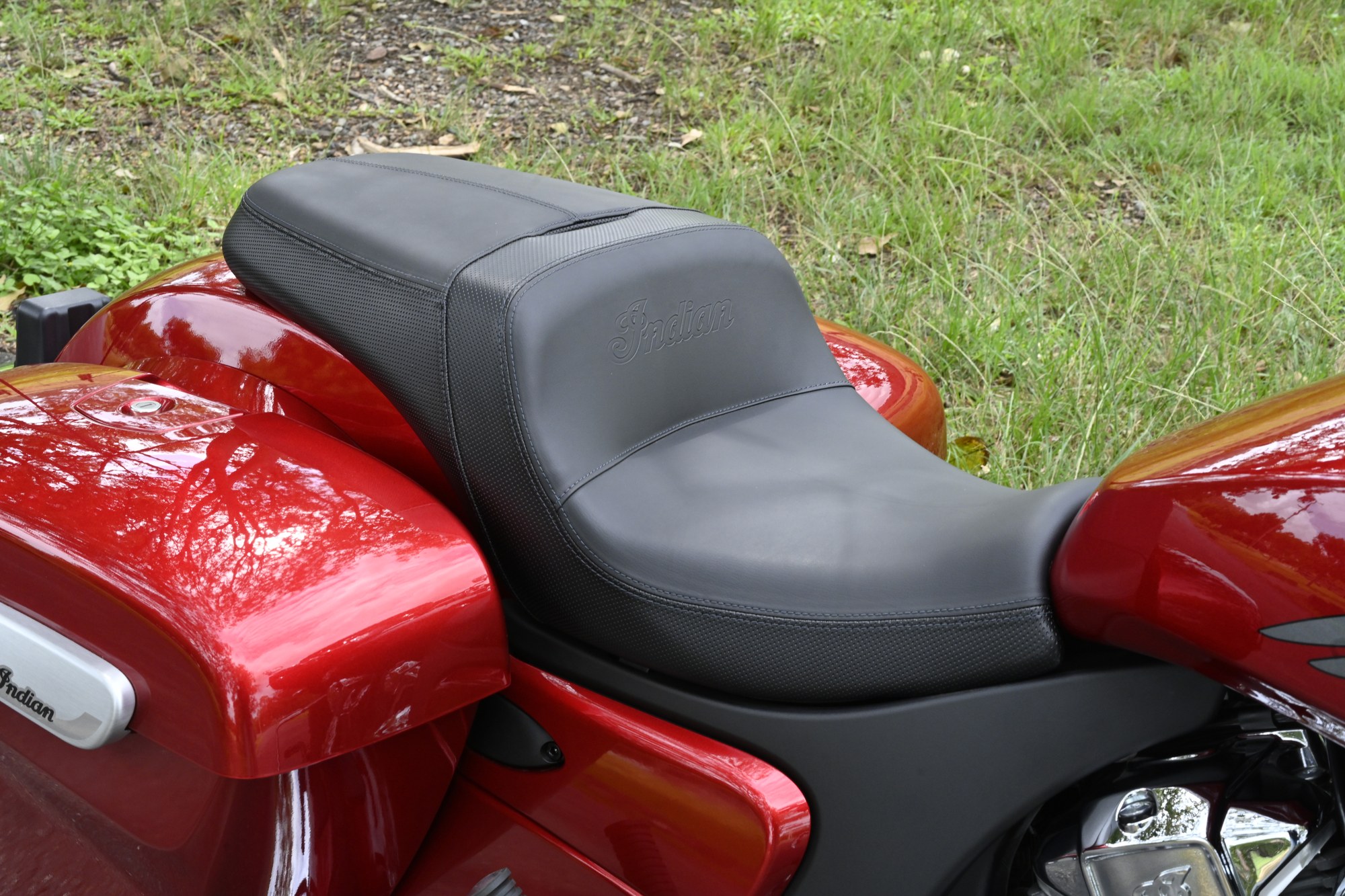 The revised saddle and ergonomics make this the most comfortable Chieftain yet.