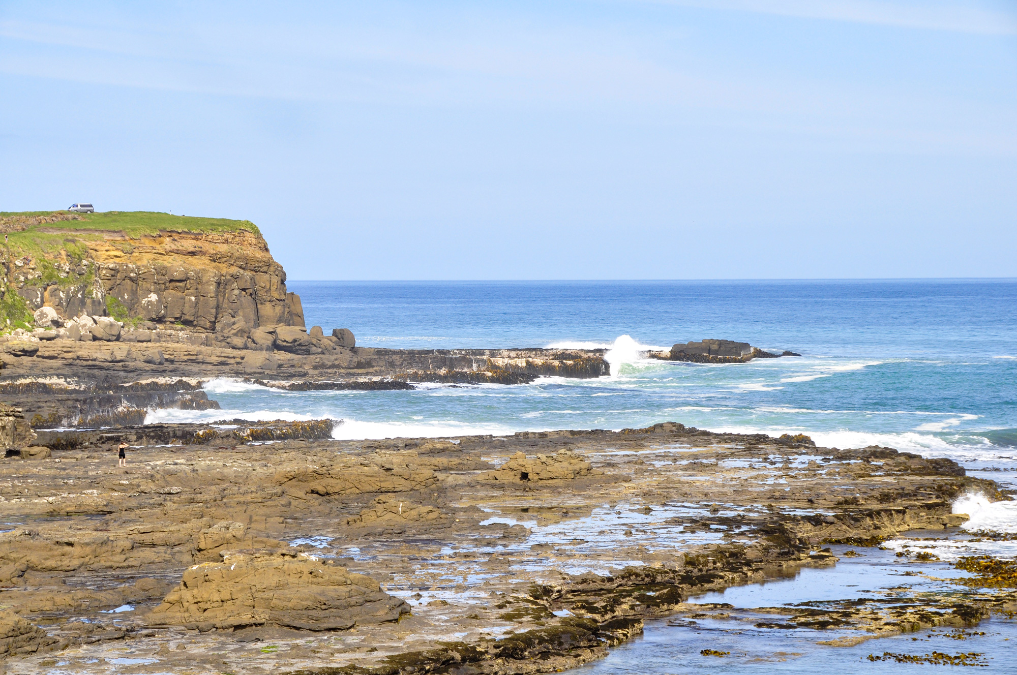 A drinks break during a superb day in the Catlins.