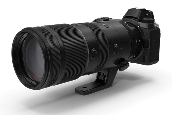 Professional Nikon camera and telephoto lens