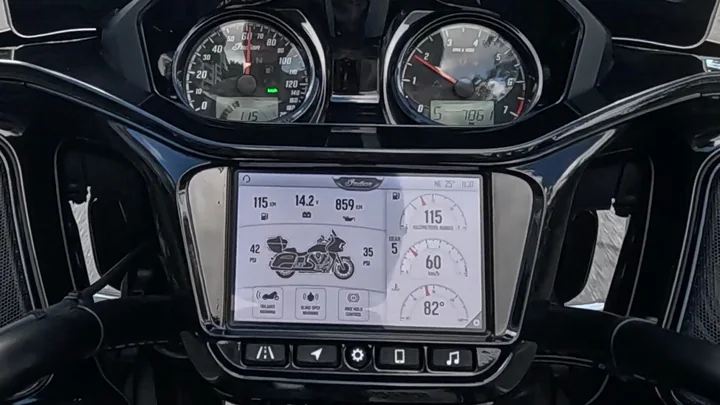 Indian Pursuit display with customisable widgets on the right